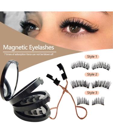 AUOCATTAIL Magnetic Eyelashes Kit - 12 Pairs 3D Dual Magnets False Eyelashes - Reusable and Natural - No Glue Needed - Buy Online on GoSupps.com