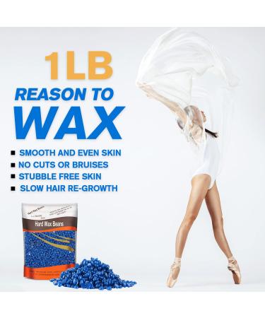 Leaflai Chamomile Hard Wax Beads 1lb - Hair Removal for Brazilian, Underarms, Bikini, Back, Chest - Large Refill Pearl Beans for Wax Warmer - Buy Online on GoSupps.com