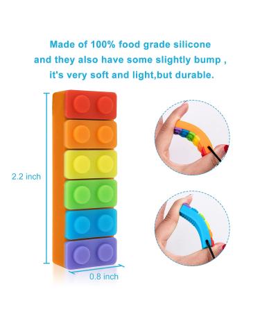 Rainbow Sensory Chewing Chain Set (4 Pieces) - Oral Motor Skills Autism & ADHD Solutions Bite Ring & Chewing Trailer - Buy Online on GoSupps.com