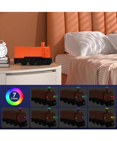 Essential Oil Diffuser 300ml - Train Humidifier with Timer 2 Spray Modes & Remote for Bedroom & Home Office Decor - Perfect Birthday Gift (Orange - Buy Online on GoSupps.com