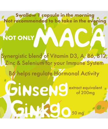 360 Capsules Maca Root & Korean Red Ginseng Complex with Ginkgo Biloba - 4256mg Vegan Formula with Zinc, Vitamins D3, E, B5, B6, B12, A, K, Folic Acid & Selenium for Immune Support & Hormonal Balance - Buy Online on GoSupps.com
