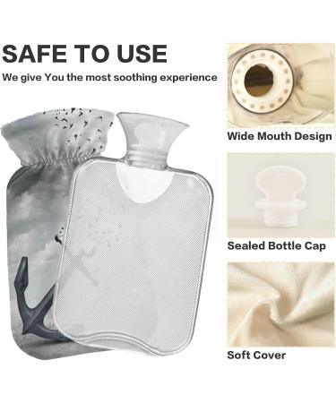 Buy Naanle Flying Birds Anchor 2L Transparent Hot Water Bottle - Large Size for Bed Hands & Feet Pain Relief | Heat & Cold Therapy - Buy Online on GoSupps.com
