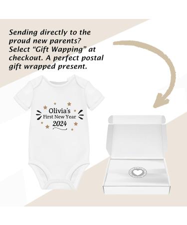 Personalised My First New Year Baby Outfit | Unisex Baby Grows Vest 12-18 Months - Buy Online on GoSupps.com