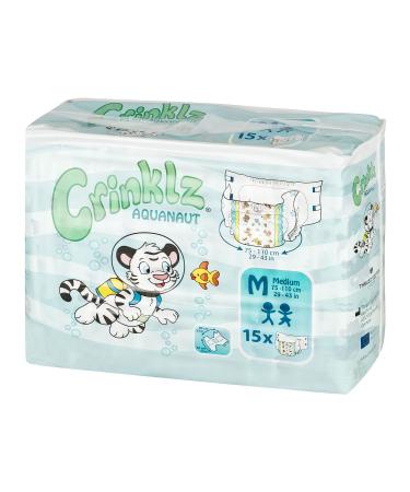 Crinklz aquanaut diapers M 15 pieces
