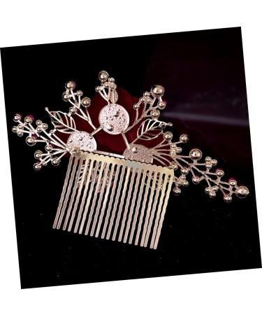 MERRYHAPY Rose Hair Comb Wedding Hair Accessories for Brides Wedding Hair Side Comb Bridal Hair Side Comb Rose Head Decor Hair Comb Clip Hair Decoration Rose Hair Decor Zinc Alloy Red - Buy Online on GoSupps.com