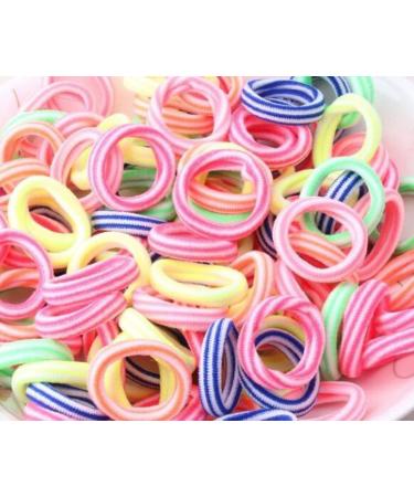 cuhair 100pcs Colorful Hair Band Set Elastic Hair Ties Hair Accessories for Kids Baby Girls and Pets