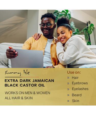 Sunny Isle Extra Dark Jamaican Black Castor Oil 8oz - 100% Natural Hair & Scalp Treatment - Buy Online on GoSupps.com