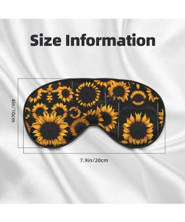 Sunflower Blooming Flowers Unisex Sleep Mask | Double-Sided Eye Mask for Sound Sleep & Skin Care - Buy Online on GoSupps.com