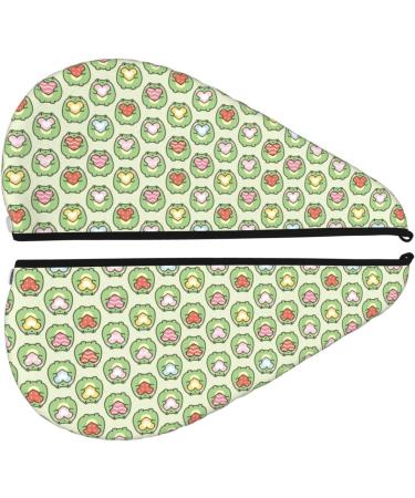 Hair Towel Wrap - Quick Drying Towel Turban with Button | Cute Chubby Frog Design - Buy Online on GoSupps.com