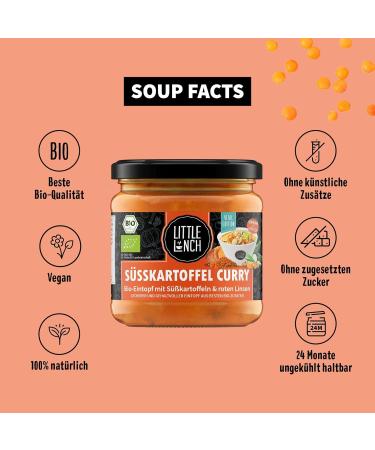 Little Lunch Bio Sweet Potato Curry | 100% Organic Vegan No Added Sugar Lactose-Free 6 x 350g - Buy Online on GoSupps.com