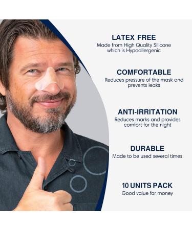 Anchy 10 Pack Nasal Pads for CPAP Masks | Clear Silicone Gel Cushions for Sleep Apnea | Comfortable & Reusable Accessories - Buy Online on GoSupps.com