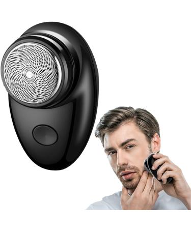 Mini Shaver Mini Electric Shaver Electric Razor for Men Mini Razor for Men USB Rechargeable Waterproof Portable Shavers Easy One-Button Wet and Dry Use Suitable for Home Car Travel(Black) 061