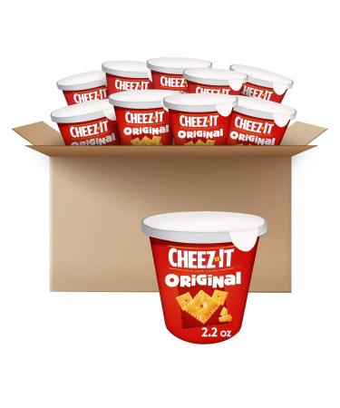 Cheez-It Cheese Crackers, Baked Snack Crackers, Office and Kids Snacks, Original, 22oz Case (10 Cups)