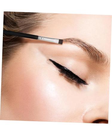 WOONEKY 6pcs Flat Eyebrow Brush Cosmetics Eye Brush Define Cosmetics Brush Makeup Brush Wooden Handle Black - Buy Online on GoSupps.com