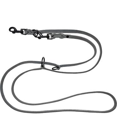 Adjustable Dog Liner for Small & Large Dogs - Black Hooks 2.80m x 12mm Gray - Durable & Versatile - Buy Online on GoSupps.com