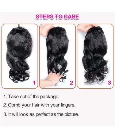 Messy Bun Hair Piece for Women 12-18 Inch Brazilian Loose Wavy with Drawstring Hair Comb Curly Ponytail Extensions Brazilian Hair Black Ponytail Hair Extensions Hair Scrunchies (Color : Black Size 18inch 150g Black - Buy Online on GoSupps.com