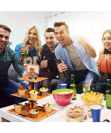 3 Tier Basketball Party Decorations Cupcake Stand Basketball Theme Party Favors Cupcake Holder Basketball Sports Theme Cupcake Holder for Teenagers Basketball Sports Birthday Party Supplies Decor - Buy Online on GoSupps.com