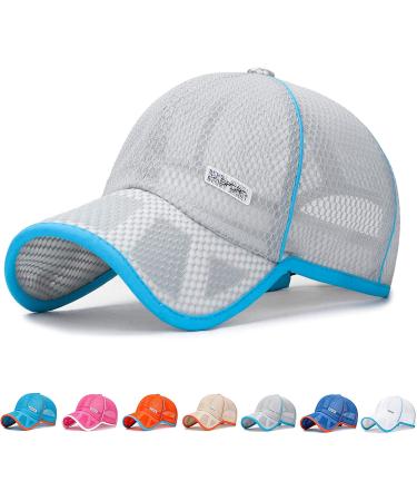 Aivtalk Children's Mesh Baseball Cap - UV Protection Summer Sun Hat for Boys & Girls - Gray Outdoor Sport Hat - Buy Online on GoSupps.com