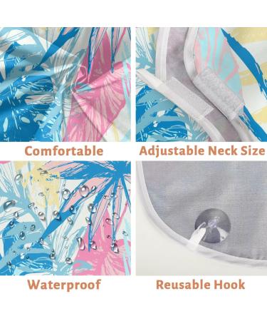 Colorful Tropical Leaf Beard Bib Apron - Waterproof Grooming Cape for Men | Perfect Gift - Non-Stick Hair Catcher with Suction Cups - Buy Online on GoSupps.com