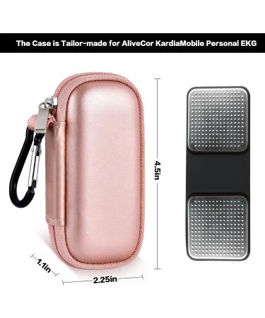 Heart Rate Monitor Case Compatible with AliveCor KardiaMobile Personal EKG/for AliveCor KardiaMobile 6L/ for Sec Heart Monitor. Storage Carrying Holder Fits for Pill Organizer -Rose Gold (Box Only) Pink - Buy Online on GoSupps.com