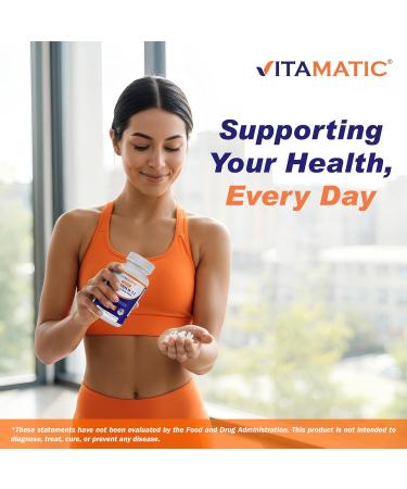 Vitamatic Vegan B12 1000 mcg - Methyl B12 with Folic Acid Vitamin B6 Spirulina Beet Root Broccoli & Brown Rice - Supports Healthy Mood Energy Heart & Eye Health - 180 Capsules - Buy Online on GoSupps.com