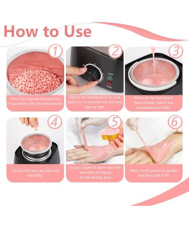 LWMTT Wax Warmer 500 ml Wax Heater Including 400 g Wax Beads Professional Hair Removal Device for All Hair Types Eyebrows F - Buy Online on GoSupps.com