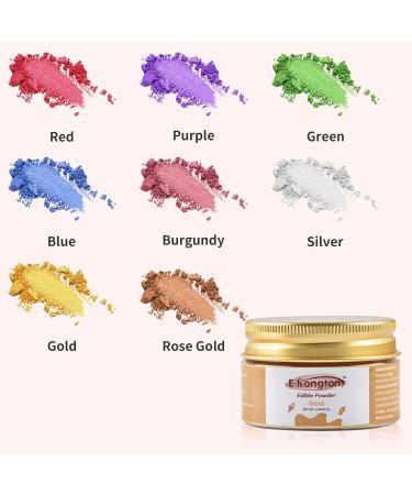 Shop E-congton Edible Glitter Dust - 7g Vegan & Gluten-Free for Drinks Cakes Cookies & More - Perfect Food-Grade Metal Powder - Buy Online on GoSupps.com