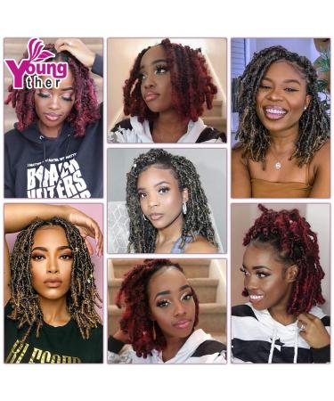 6 Packs 12 Inch Pre Looped Butterfly Locs Crochet Hair - Distressed Fluffy Faux Locs in T30 (Pack of 6) - Buy Online on GoSupps.com