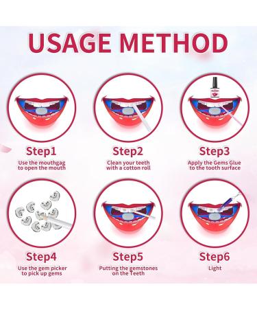 Jingan DIY Tooth Gemstone Set | Glossy Crystal Tooth Jewelry Kit | Removable Tooth Decoration with Glue - Buy Online on GoSupps.com