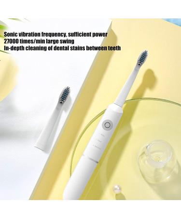 Electric Power Toothbrush for Adults - 3 Modes Soft Bristles IPX7 Waterproof Travel-Friendly - White - Buy Online on GoSupps.com