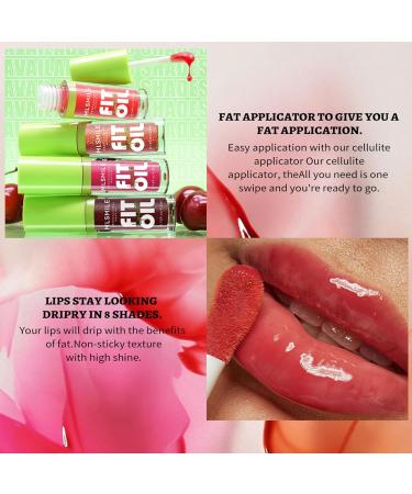 Hydrating Lip Oil Set - 4 Colors Fat Lip Oil Glaze | Non-Sticky Nourishing & Long-Lasting Gloss | Plumping Transparent Lip Care - Buy Online on GoSupps.com
