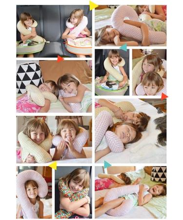 Kids Travel Neck Pillow - Soft U-Shape Head Support for Car Seat Safety - Grey - Buy Online on GoSupps.com