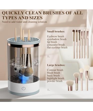 Electric Makeup Brush Cleaner - Automatic & Upgraded with Clean Mat | Perfect for All Brush Sizes - White - Buy Online on GoSupps.com