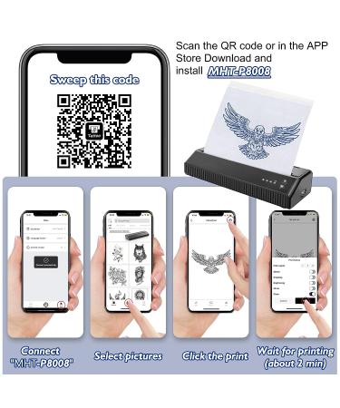 MOKOHOA Wireless Tattoo Transfer Stencil Machine: Portable Thermal Printer Kit for Android, iOS, Laptop - Tattoo Copier Printer - Buy Online on GoSupps.com