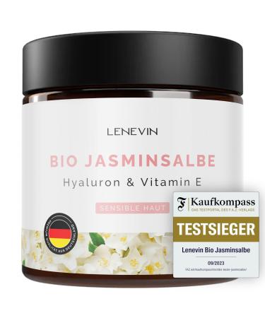 Organic Jasmine ointment against dark circles - test winner F.A.Z.2023 - Eye cream - Natural cosmetics in folds - Sensitive skin - hyaluron vitamin E aloe vera -made in Germany vegan animal test -free 50 ml (1 Pack)