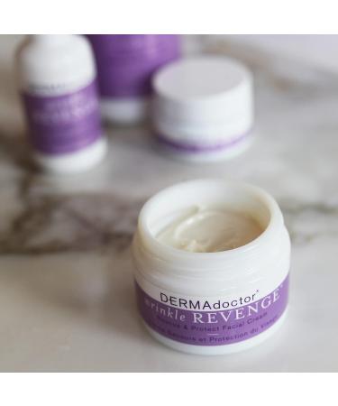 DERMAdoctor Wrinkle Revenge Anti-Wrinkle Face Cream - Dermatologist Formulated Day & Night Moisturizer with Squalane & Peptides - 1.7 oz - Buy Online on GoSupps.com