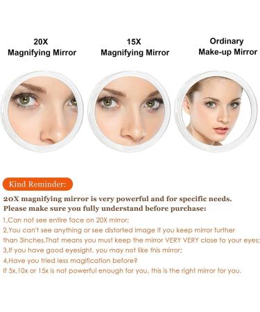 B Beauty Planet 6-Inch 20X Magnifying Mirror with Suction Cups for Makeup Application, Tweezing, Blackhead & Blemish Removal - Buy Online on GoSupps.com