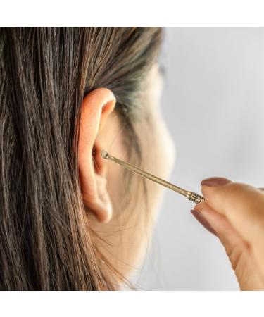 4pcs Ear Spoon Wax Remover Set for Filling Vials - Golden Micro Scoops and Pendants - Buy Online on GoSupps.com