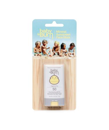 Baby Bum Mineral Sunscreen Face Stick SPF 50 - Fragrance Free - Travel Size 0.45oz (2 Pack) - Buy Online on GoSupps.com