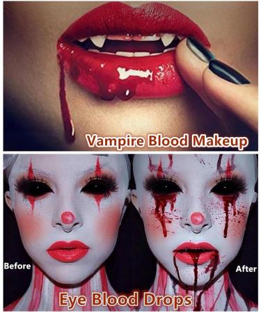 Mysense Dripping Stage Fake Blood (0.27 oz) - Washable & Edible for Realistic Effects | Halloween Cosplay SFX Makeup for Zombie, Vampire, and Dark Themes - Buy Online on GoSupps.com