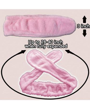 Nogcig Adjustable Towel Spa Headband for Women - Pink Headband for Washing Face, Skincare, Makeup - Buy Online on GoSupps.com