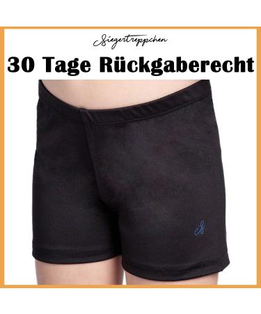 Winning Podium Black Gymnastics Shorts for Girls (Size 116-164) | Perfect for Gymnastics & Dancing | Pair with Our Tour Suit - Buy Online on GoSupps.com