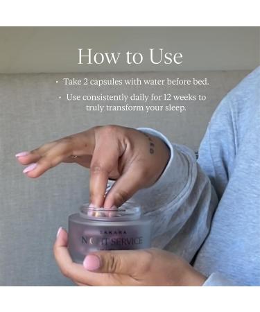 SAKARA Night Service Sleep Support Natural Assistance for Better Sleep with Magnesium Glycinate NordicCherry & 5-HTP for Calming Deep Sleep Supports A Full Sleep Cycle 60 Capsules - Buy Online on GoSupps.com