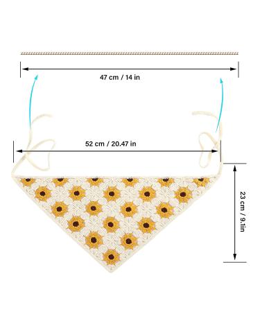 Daisy Crochet Bandana Head Kerchief Hair Scarf 2Pcs for Women and Girls - Buy Online on GoSupps.com