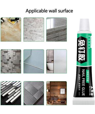 No More Nails Invisible | White Instant Grab Adhesive Glue | Super Glue for Porcelain Rubber Paper Stone Fiber Leather Ceramics 20ml - Buy Online on GoSupps.com