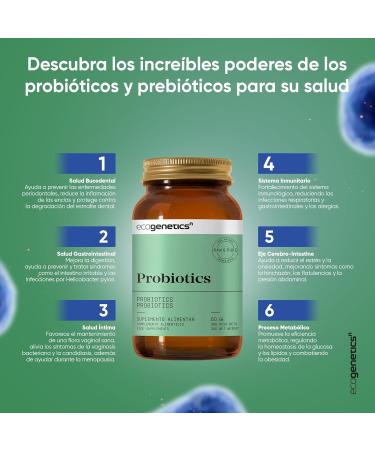 ECOGENETICS - Digestion 60 Capsules | Natural Digestive Enzymes to Relieve Digestive Discomfort Gases and Abdominal Bloating | Probiotics and Intestinal Prebiotics. - Buy Online on GoSupps.com