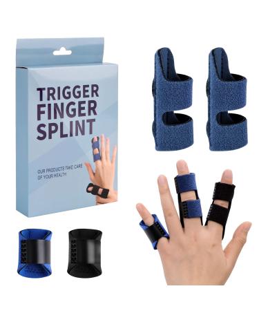 yingd 4 Pcs Finger Splints Finger Straightening Brace Finger Extension Splint Finger Stabilizer with Adjustable Fixing Belt for Arthritis Finger Trigger Broken and Strained Fingers