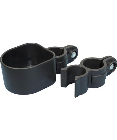 Aidapt 2 Part Cane and Crutch Holder Wheelchair Scooter Accessory Suitable for 25mm Wheelchair Tube Walking Stick Holder Elderly Mobility Rollator Walking Frame Easy to Fit Durable
