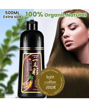 MeiDu Coffee Herbal Hair Dye Shampoo 3 in 1 - Ammonia-Free Semi-Permanent Hair Color - Long-Lasting Results - 2 Pack (35.2 Fl Oz) - Buy Online on GoSupps.com