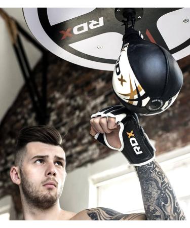 RDX Speed Bag Boxing Ball Kit | Genuine Leather Dodge Striking Set | Heavy Duty Swivel Mount for MMA Muay Thai Punching Fitness Workout | Martial Arts Training Home Gym Equipment Speedball Yellow - Buy Online on GoSupps.com